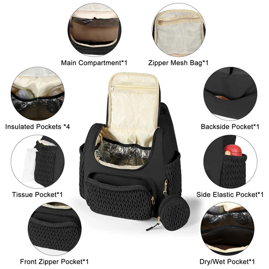 Mommy Bag Large Capacity Organizer For Baby Diapers Outdoor Stroller Hanging Bags Maternity Women Fashion Backpack Lightweight