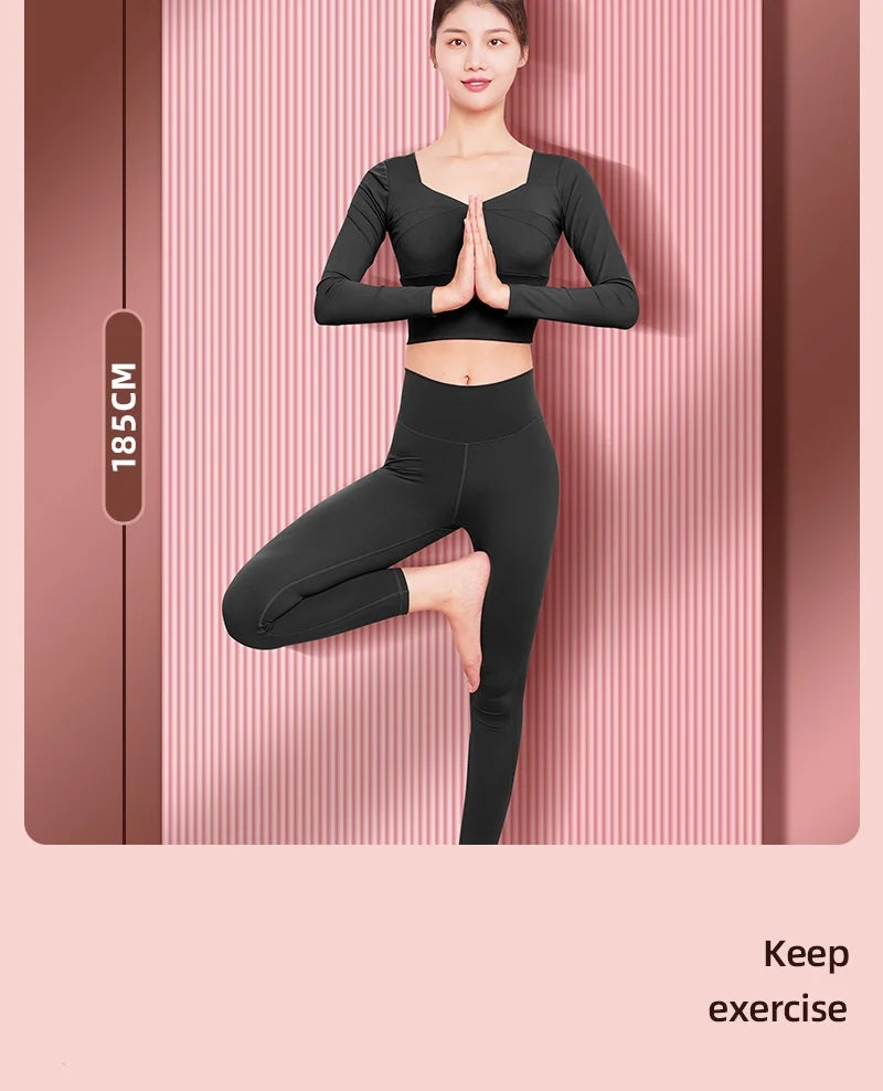 10mm Yoga Mat Thick Non-slip Exercise Fitness Workout Mats for Home Pilates Environmentally Friendly Yoga Mat