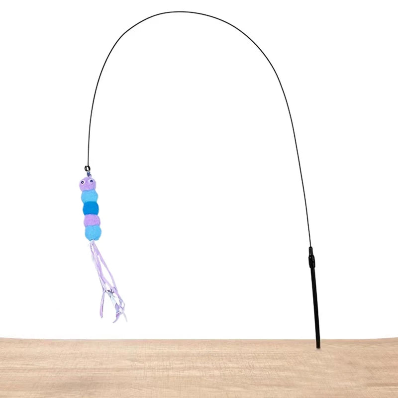 Powerful suction cup wire long rod plush cat stick cat toy self-exciting and relieving boredom and biting pet toy