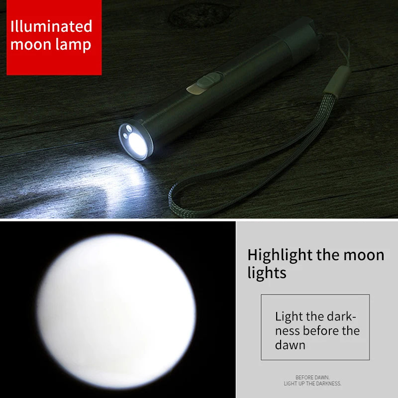 Pointers USB Charging Rechargeable 3-in-1 Flashlight Red Camping Lamp Multifunctional Toy UV Props Pet Training