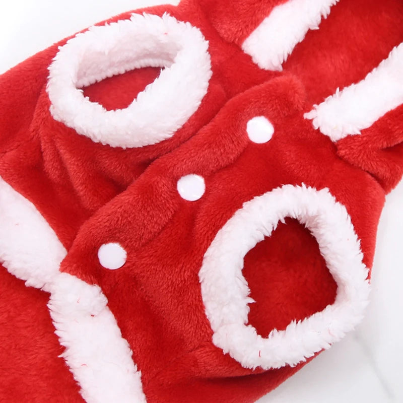 Christmas Dog Clothes for Small Medium Dogs Pet Costume Chihuahua Pets Hoodies Warm New Year Dog Clothing Yorkshire
