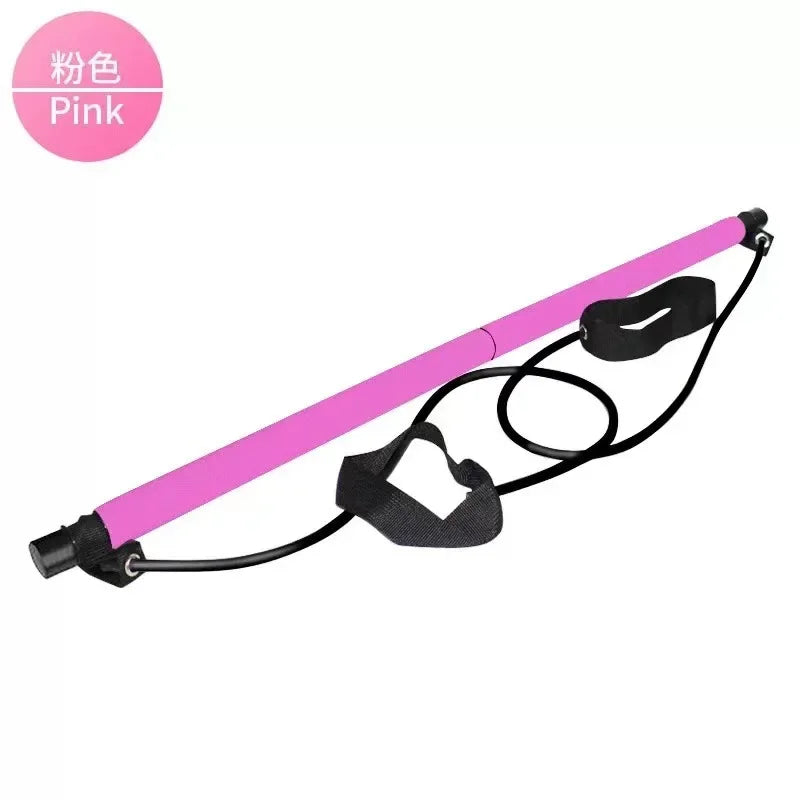 Pilates stick multi functional fitness stick Yoga Pilates gym equipment elasticity exercise training hip pulling rope workout