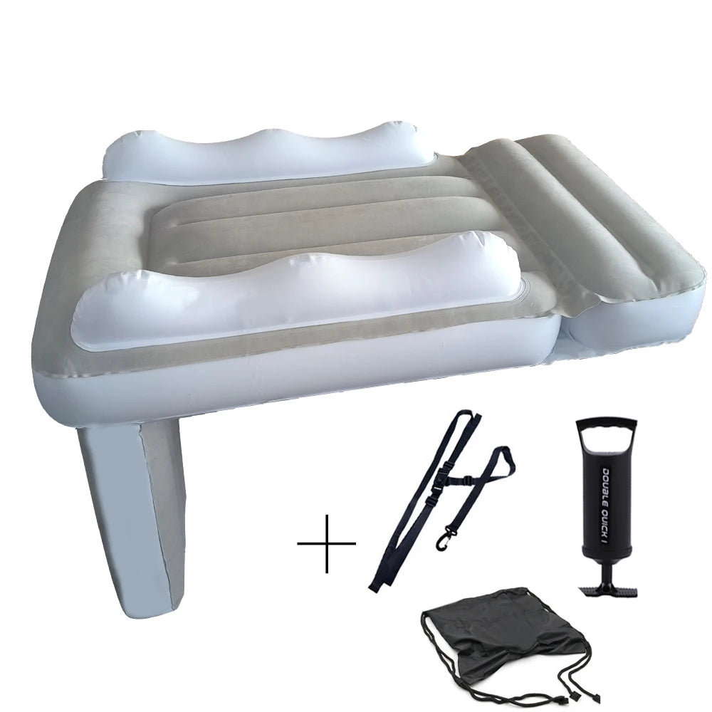 New Baby Comfort Sleep Inflatable Mattress Kids Car Outdoor Universal Camping Travel Lightweight Flocked Air Mattress