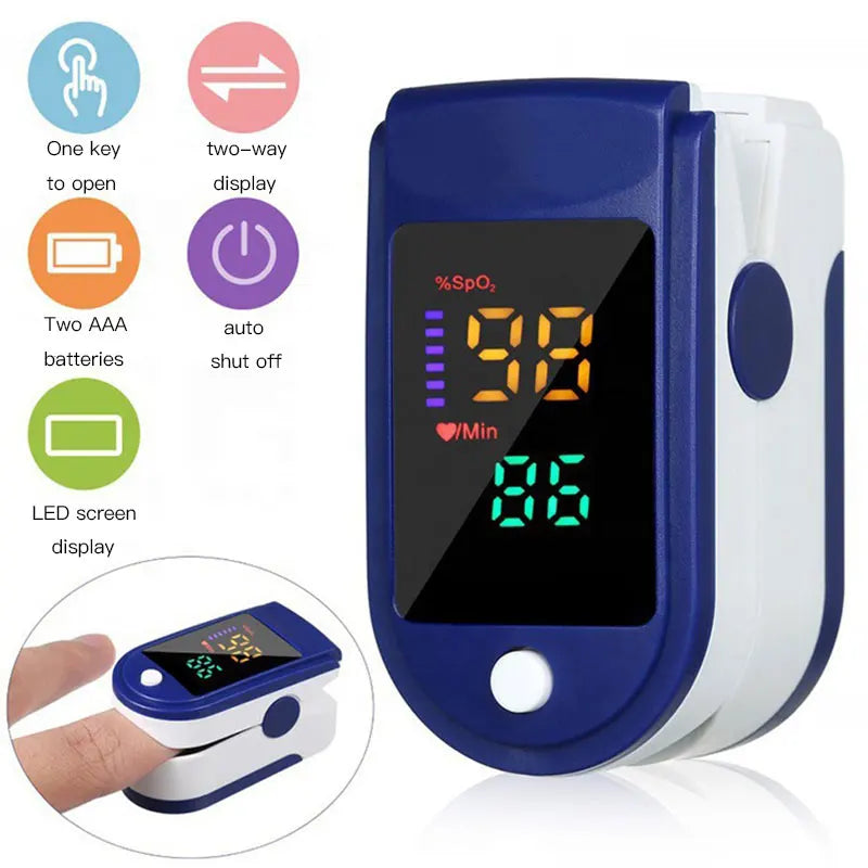 Pulse Oximeter Finger Clip Pulse Monitor Home Monitoring Pulse Oximeter Blood Oxygen Saturation Detector Clip