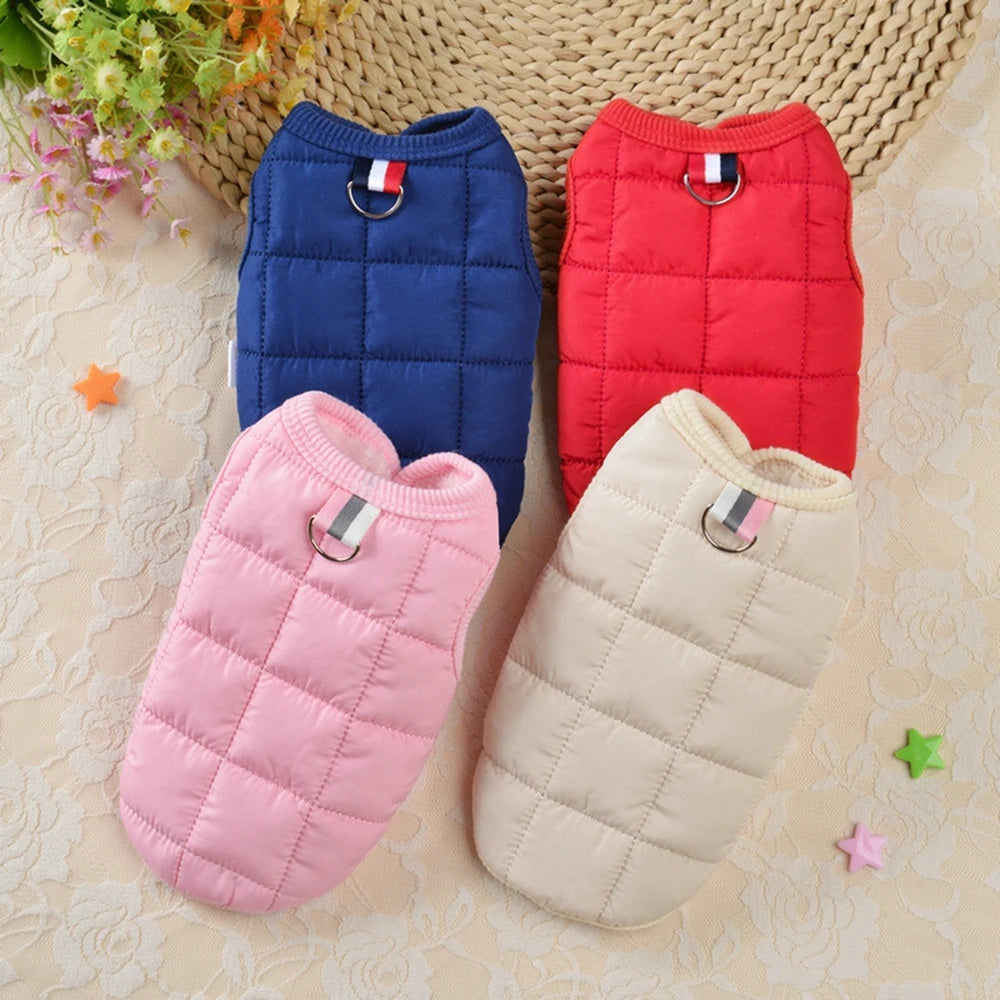 XS-2XL Winter Warm Cotton Dogs Vest Coats For Small Medium Dog Clothing Puppy Kitten French Bulldog Chihuahua Pet Dogs Clothes