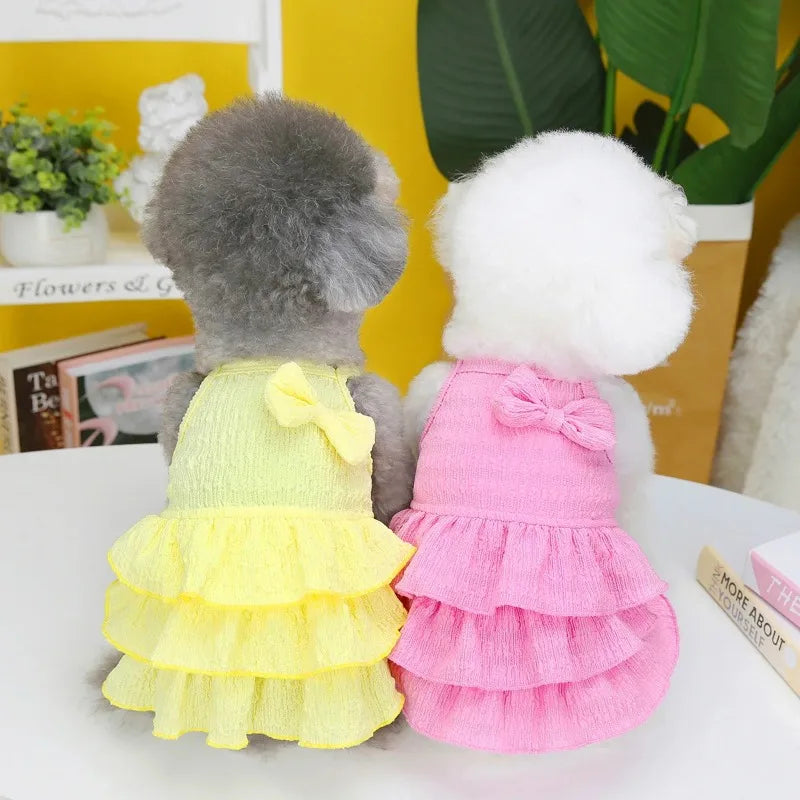 2023 Spring Pet Clothes Dog Princess Dresses Puppy Dress Pet Skirt Puppy Dog Princess Dresses for Small Medium Cat Costume Pug