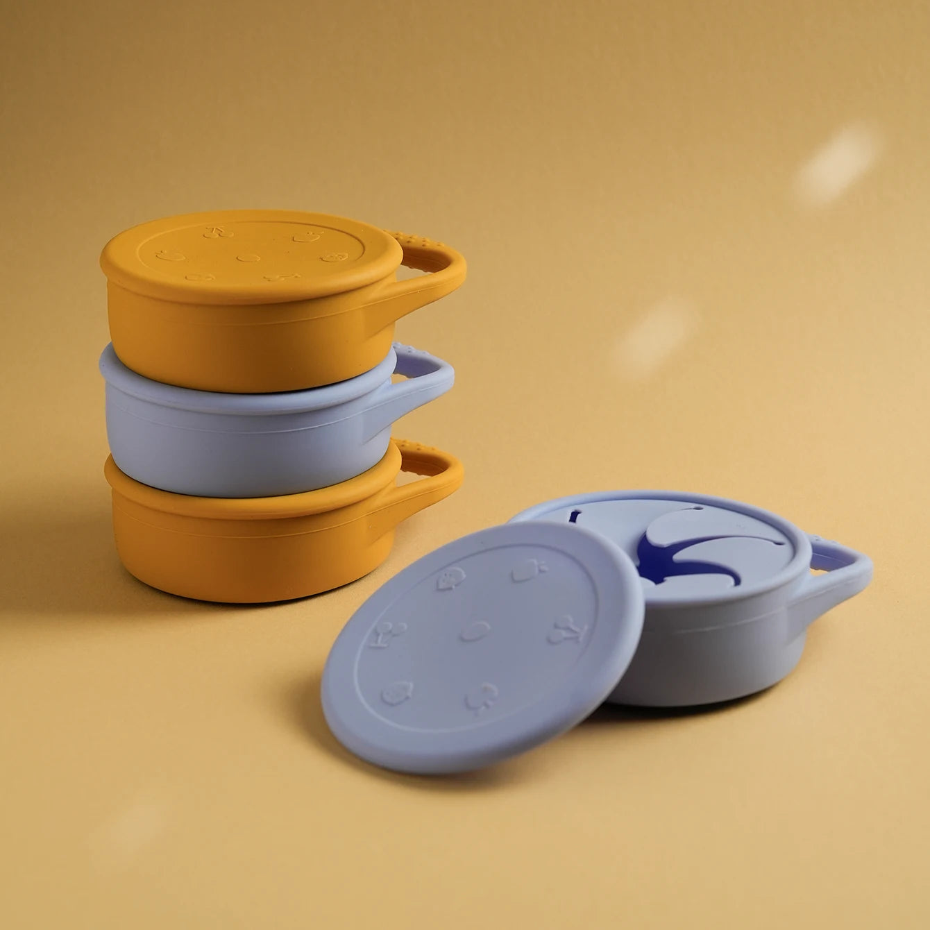 1PCS Baby Silicone Tableware Collapsible Snack Cup Baby Shower Gift Portable Baby Snack Box Feeding Trianing Baby Food Storage