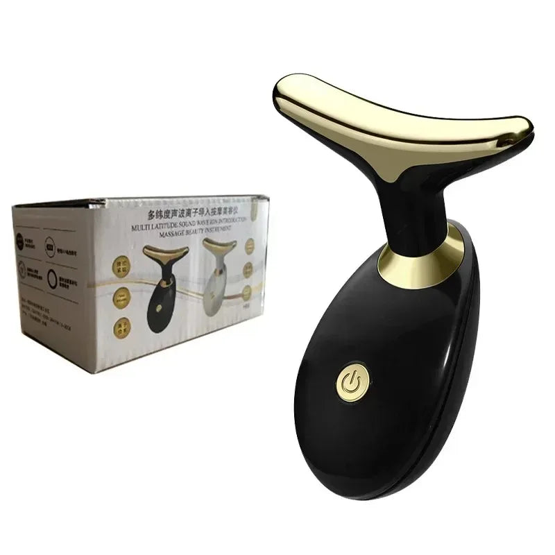 3 In 1 Face Massager Neck Facial Eye Massage Introducer Microcurrent Skin Rejuvenation Anti Aging Beauty Device Dropshipping