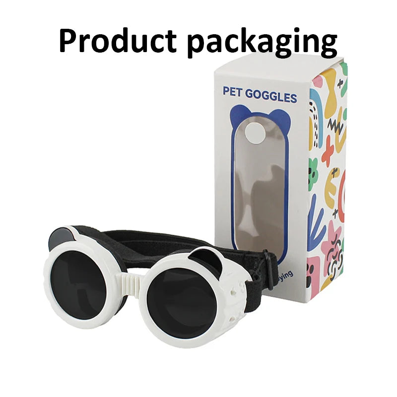 Dog Sunglasses Dog Goggles UV Protection Anti Wind/Dust Pet Eye Wear Protection with Adjustable Strap for Small or medium Dogs