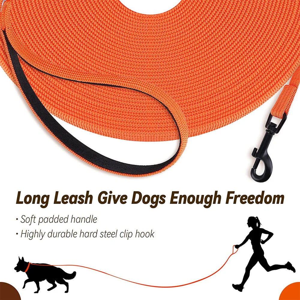 Nylon Dog Training Leashes Walking Pet Leash Long Lanyard Traction Rope for Small Large Dogs 4.5M 10M 15M Lead Item
