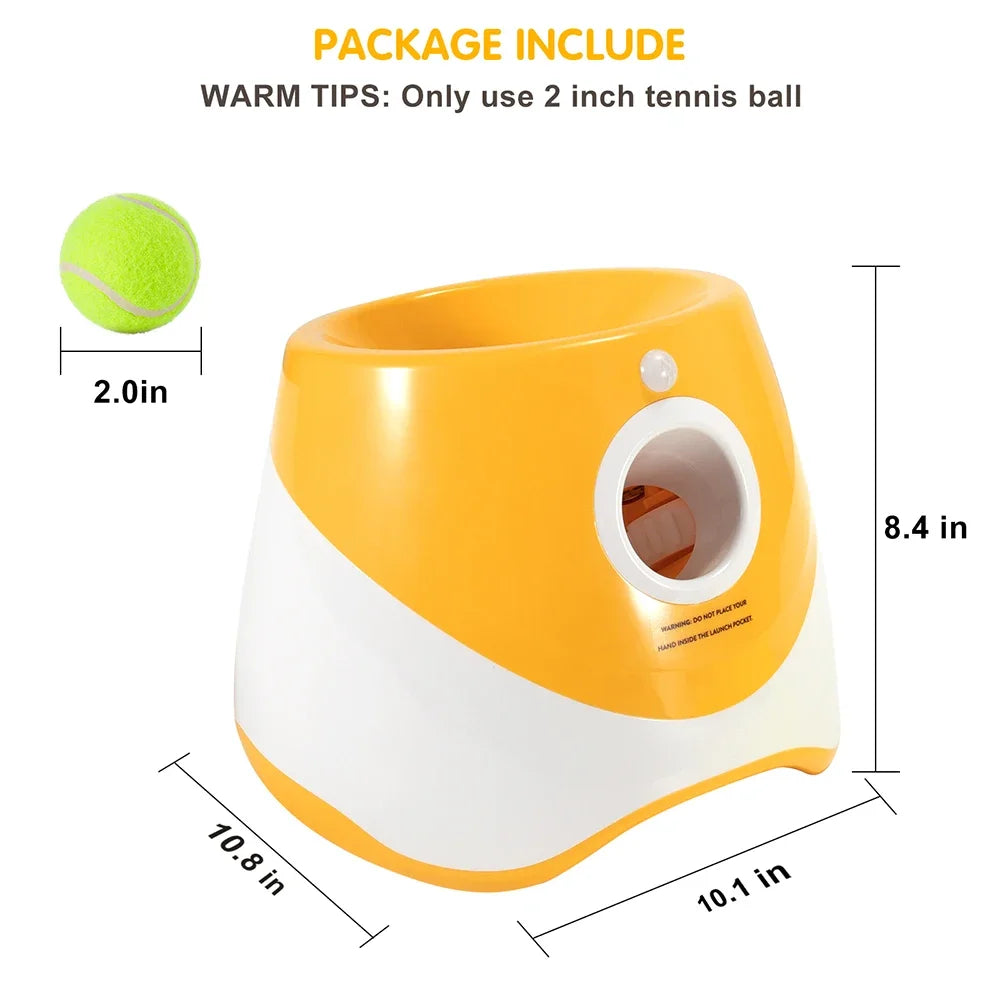 With 5 balls Automatic Ball Launcher for Dogs 3 Adjustable Distances Settings,Improves the dog's intelligence Outdoor pet game