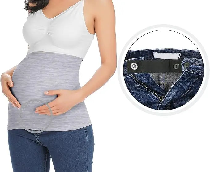 4packs Belly Band for Pregnancy,Maternity Pants and Jeans Extender for All Trimesters and Including Post Pregnancy Prenatal Care