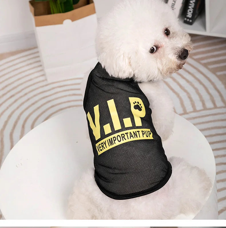 Dog Clothes Mesh Breathable Cool Vests Puppy Summer Clothes For Small Dogs Cat Pet T-Shirt Large Breed Ropa Para Perros