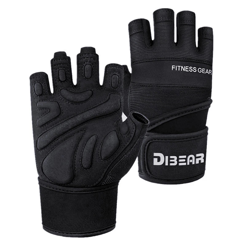 Half Finger Bodybuilding Gym Gloves Weightlifting Dumbbell Kettlebell Training Workout Fitness Gloves For Man Women
