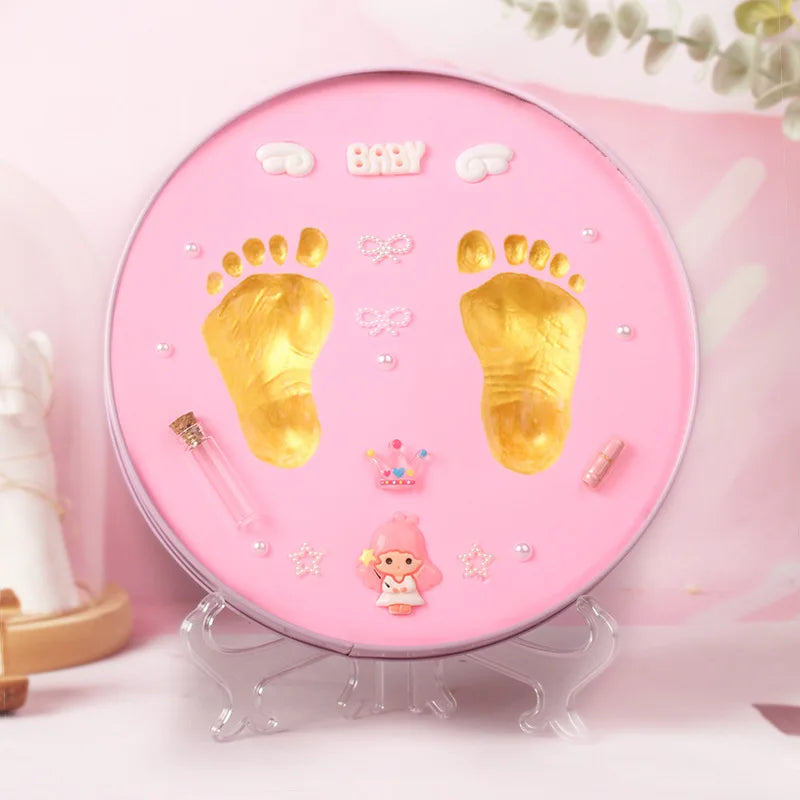 Baby Boy Girl Footprint Baby Care Air Drying Soft Clay DIY Babies Hand Foot Imprint Kit Casting Toys Print Pad Newborn Souvenir