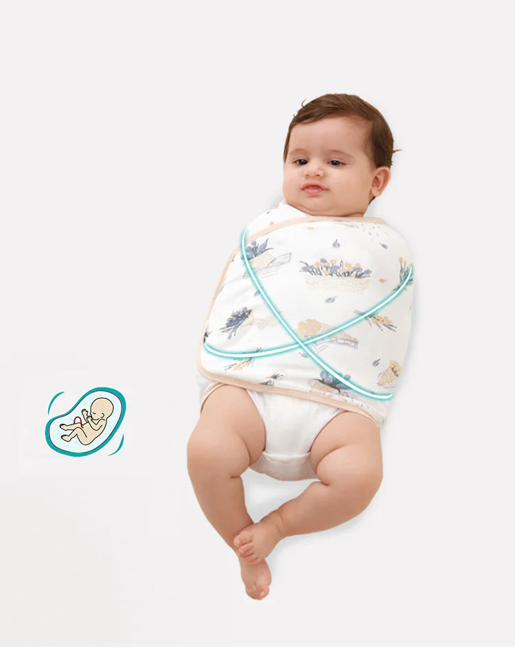 Baby Swaddle Blanket 0-6 Months Strap Protect Belly Baby Sleeping Blanket Wrap for New Born Thin-style for Summer