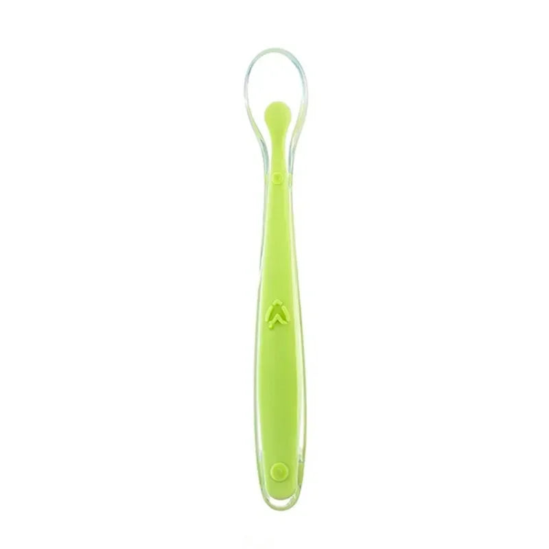 Baby Soft Safety Spoon Bowl Container Silicone Spoons Tableware for Child Infant Solid Feeding Flatware Toddler Care Feeder