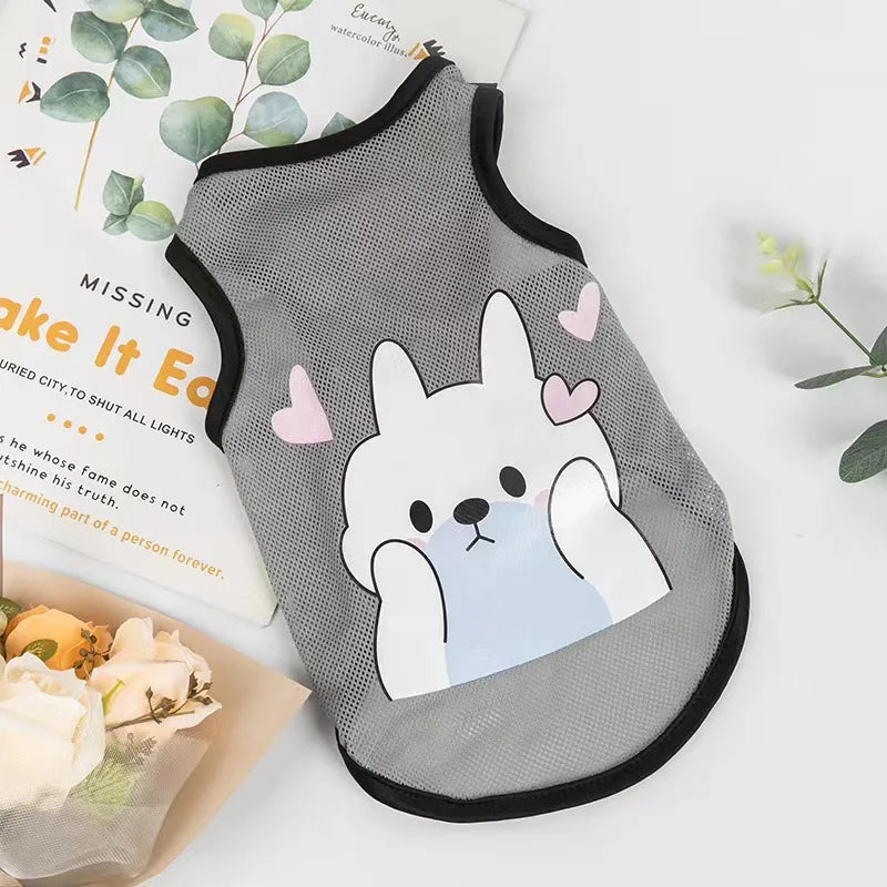 Dog Clothes Mesh Breathable Cool Vests Puppy Summer Clothes For Small Dogs Cat Pet T-Shirt Large Breed Ropa Para Perros