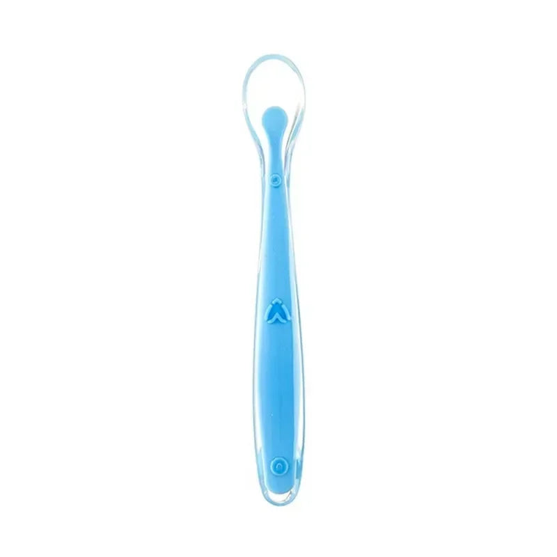 Baby Soft Safety Spoon Bowl Container Silicone Spoons Tableware for Child Infant Solid Feeding Flatware Toddler Care Feeder