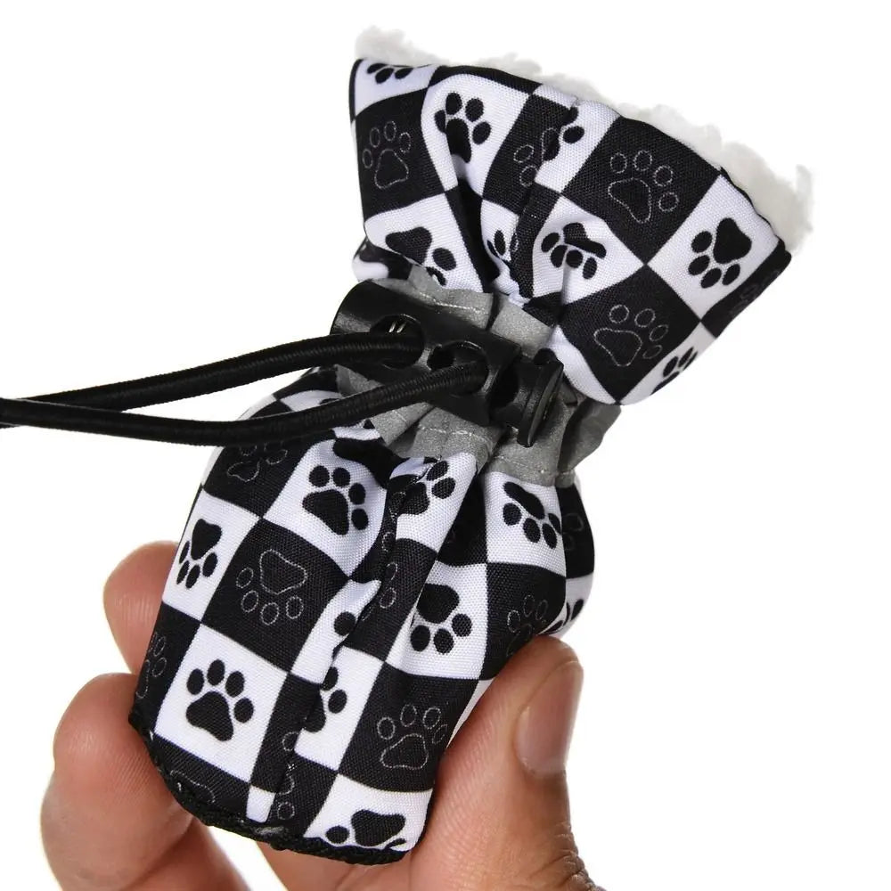 4pcs/set Durable Waterproof Winter Pet Dog Shoes Anti-slip Thick Pet Footwear Puppy Dogs Socks Booties