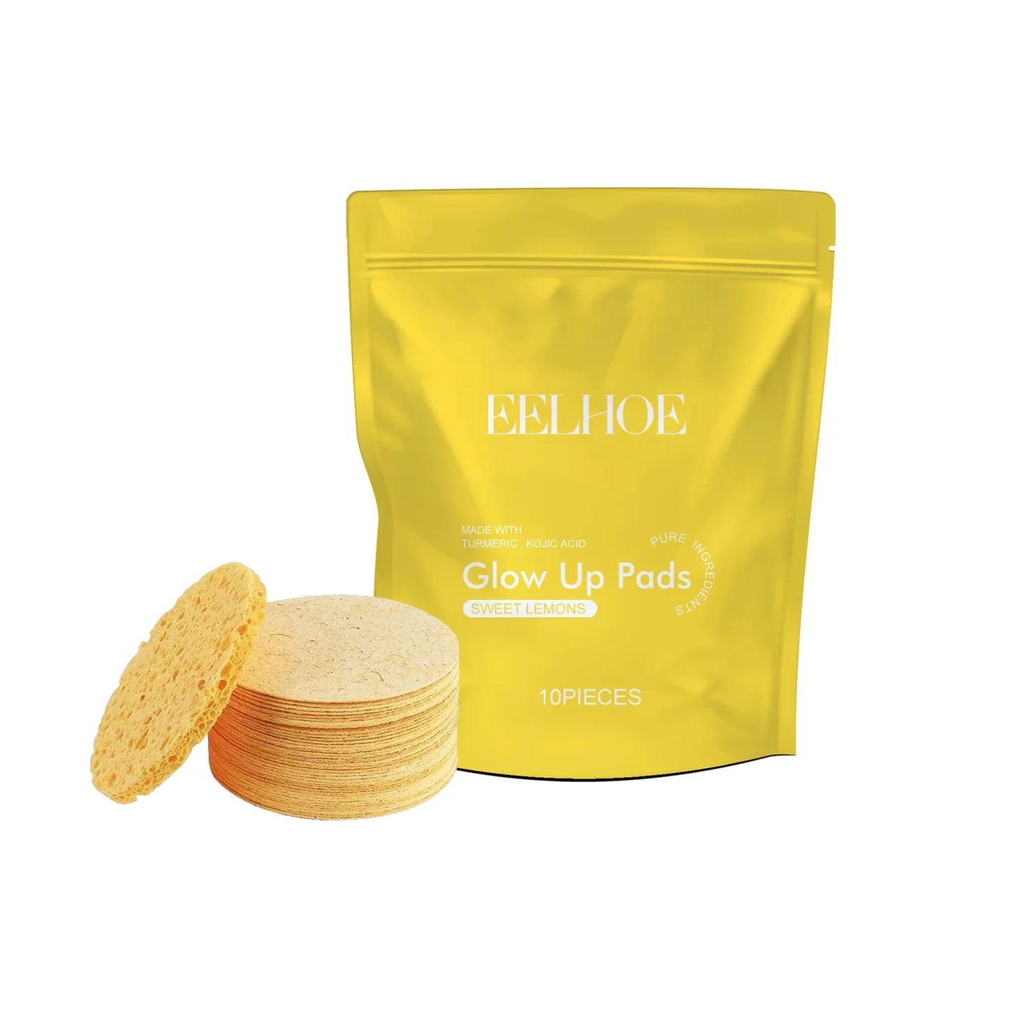 Turmeric Kojic Acid Cleansing Pads Exfoliating Pads Facial Sponges Removes Dirt Cleansing Exfoliating Daily Cleansing Skin Care