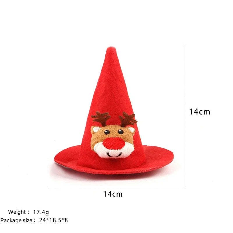 Pet Dog Cat Santa Hat Christmas Costume Accessories Small Dogs Cats Winter Warm for Holloween Holiday Christmas Party Photos