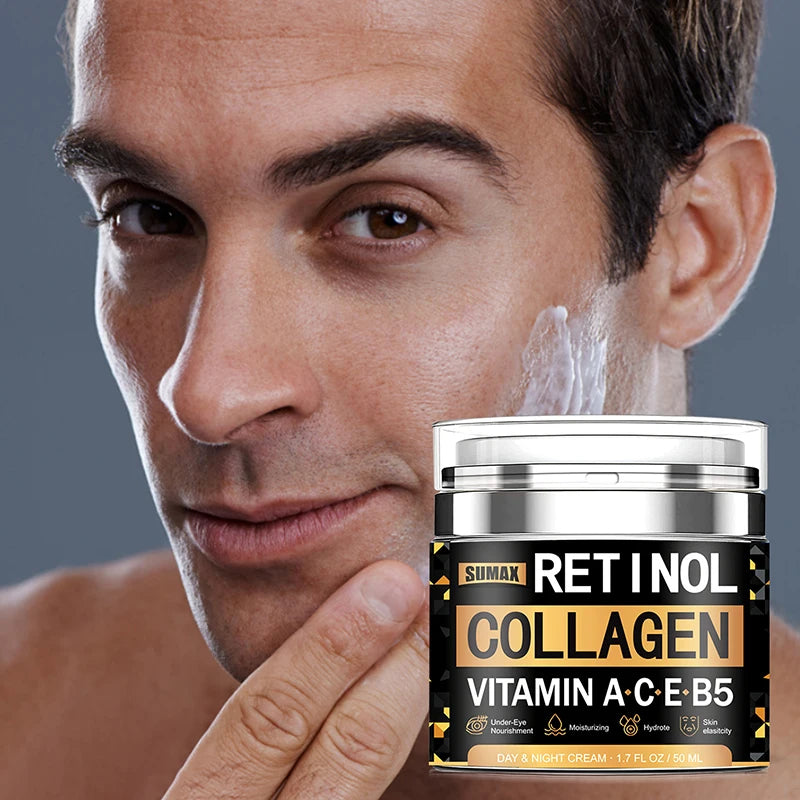 Retinol Collagen Face Cream Skincare Smooth Wrinkles Moisturizing Brightening Hydrating Firming Facial Face Men Women Cosmetics