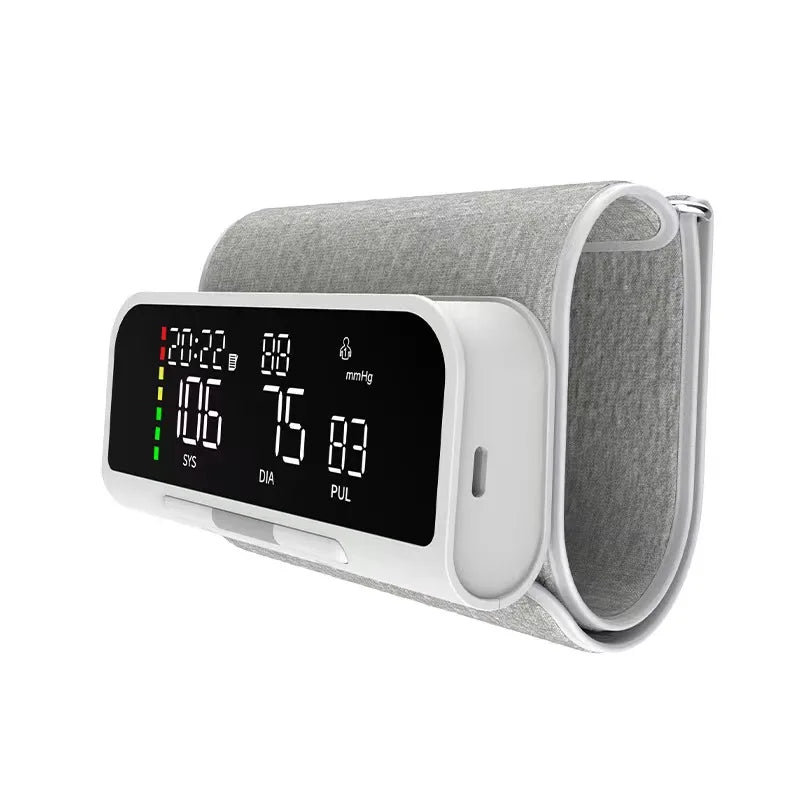 Full Upper Arm Blood Pressure Monitor Rechargeable Digital Three Color LCD large Screen Blood Pressure Monitor With Voice