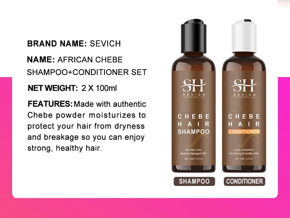 CHEBE Hair Growth Shampoo Conditioner Set Anti Hair Loss Treatment for Men Women Fast Thicken Regrowth Oil Beauty Health SEVICH
