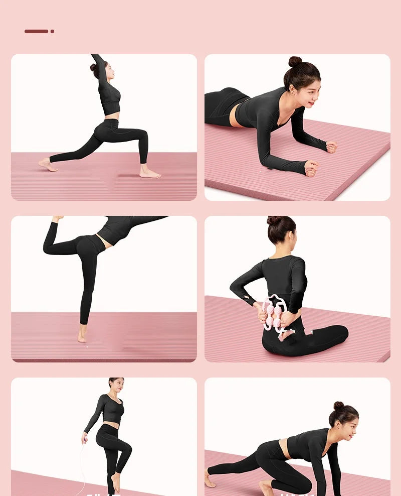 10mm Yoga Mat Thick Non-slip Exercise Fitness Workout Mats for Home Pilates Environmentally Friendly Yoga Mat