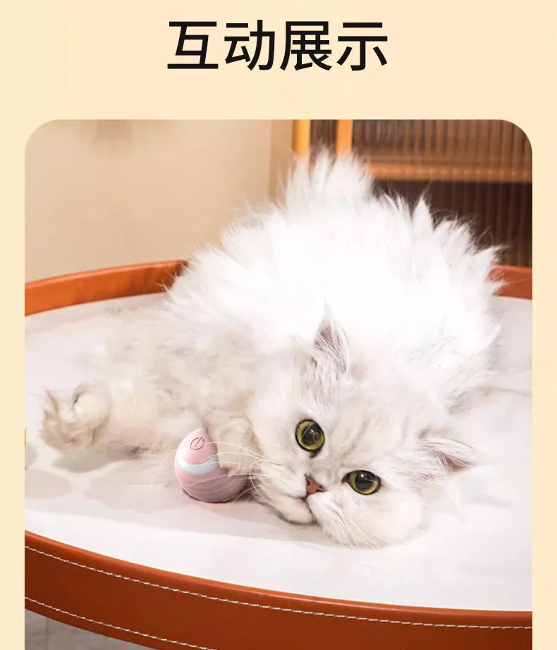 Electric Cat Toy Smart Rolling Ball Resistant To Bite Teasing Cats Toys Self-exciting Ball Artifact Dust-free Pet Supplies