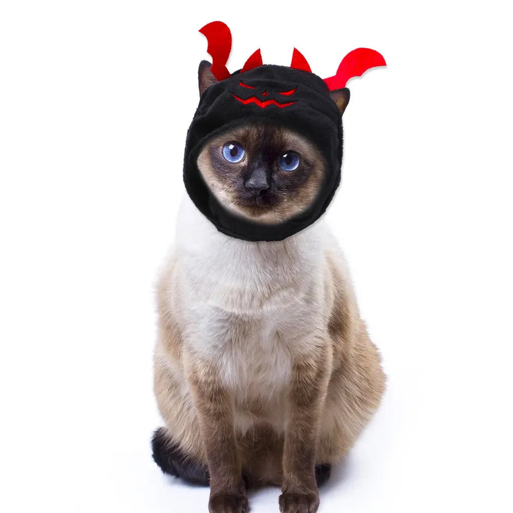 Pet Halloween Dog Cat Costume Dog Cat Costumes for Small Dogs Cosplay Bat Headgear Cat Hat Cat Headgear Pet Supplies