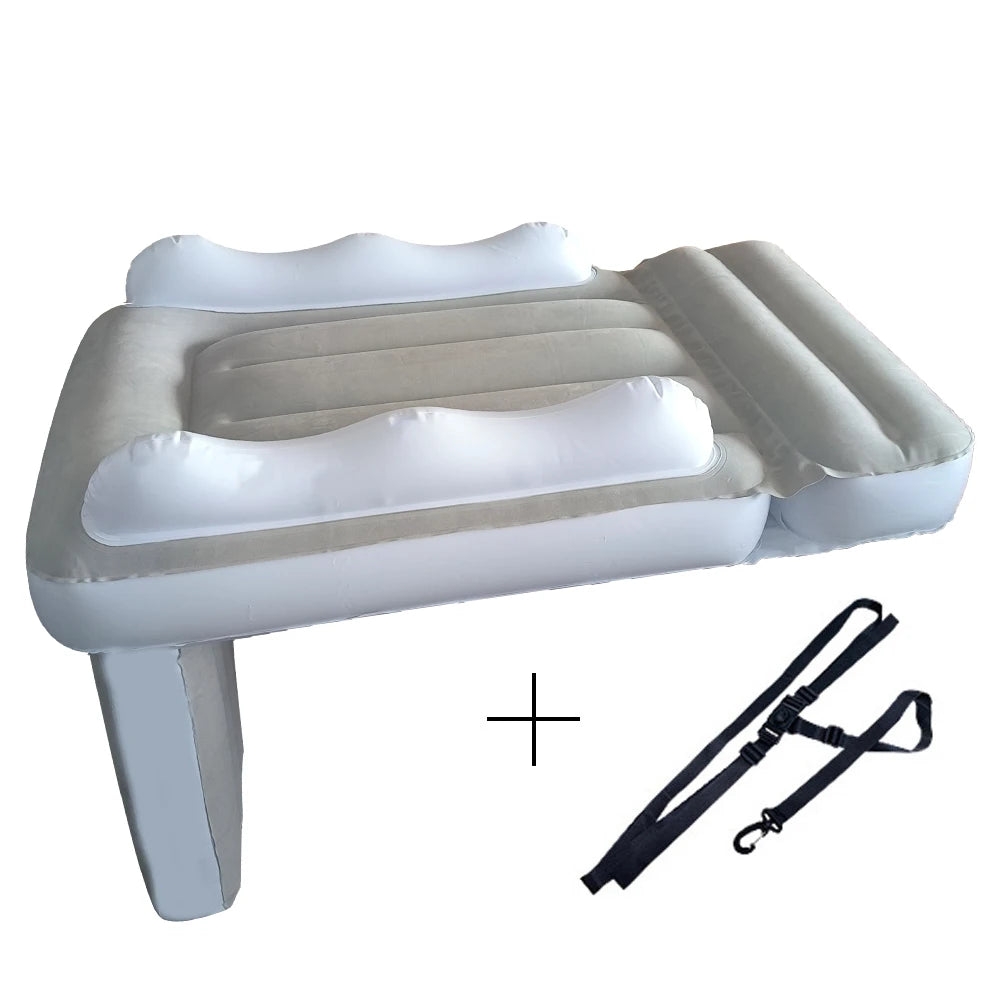 New Baby Comfort Sleep Inflatable Mattress Kids Car Outdoor Universal Camping Travel Lightweight Flocked Air Mattress