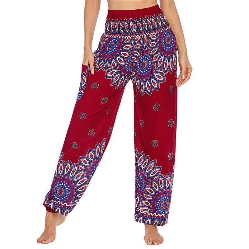 Yoga Pants Women Hippie Harem Printed Leggings Boho High Waisted Pantalone De Mujer Cintura Alta Calca Feminina Beach