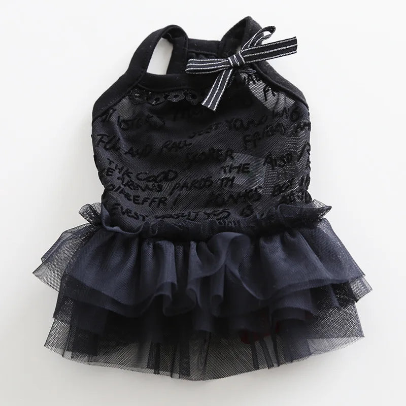 Dogs and Cats Dress Letters and Lace Design Pet Puppy Shirt Spring/Summer Clothes Outfit 2 Colours