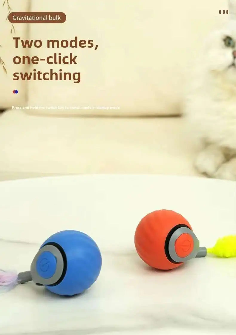 New Smart Interactive Speedy Tail 2.0 Cat Toy Automatic Moving Balls for Cats And Dogs Touch Motion Rolling Toy Ball for Pet