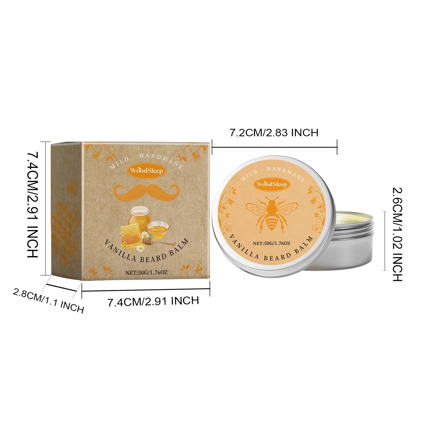 Beard Care Cream Moisturizing Facial Hair Growth Dashing Soften Moustache Beard Grooming Product Gentlemen Beard Styling Wax