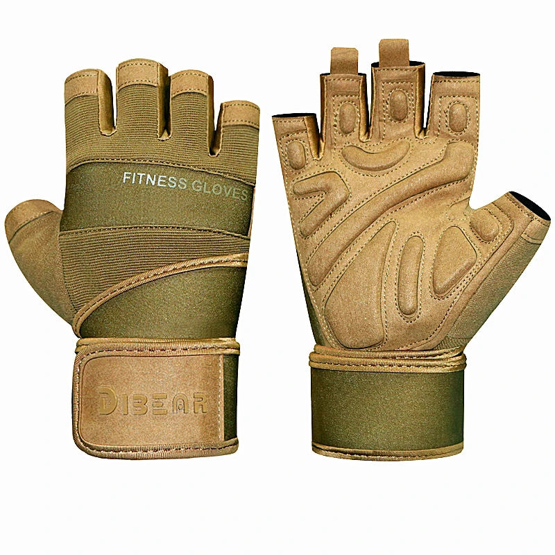 Half Finger Bodybuilding Gym Gloves Weightlifting Dumbbell Kettlebell Training Workout Fitness Gloves For Man Women