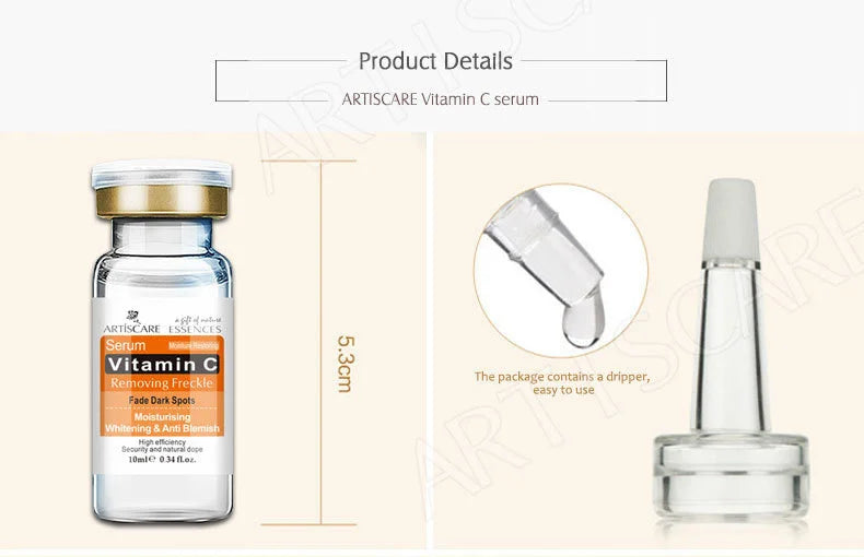 ARTISCARE Vitamin C Serum for Face Moisturizing 4Pcs Hyaluron Acid Facial Care Nourishing Essence SkinCare Products