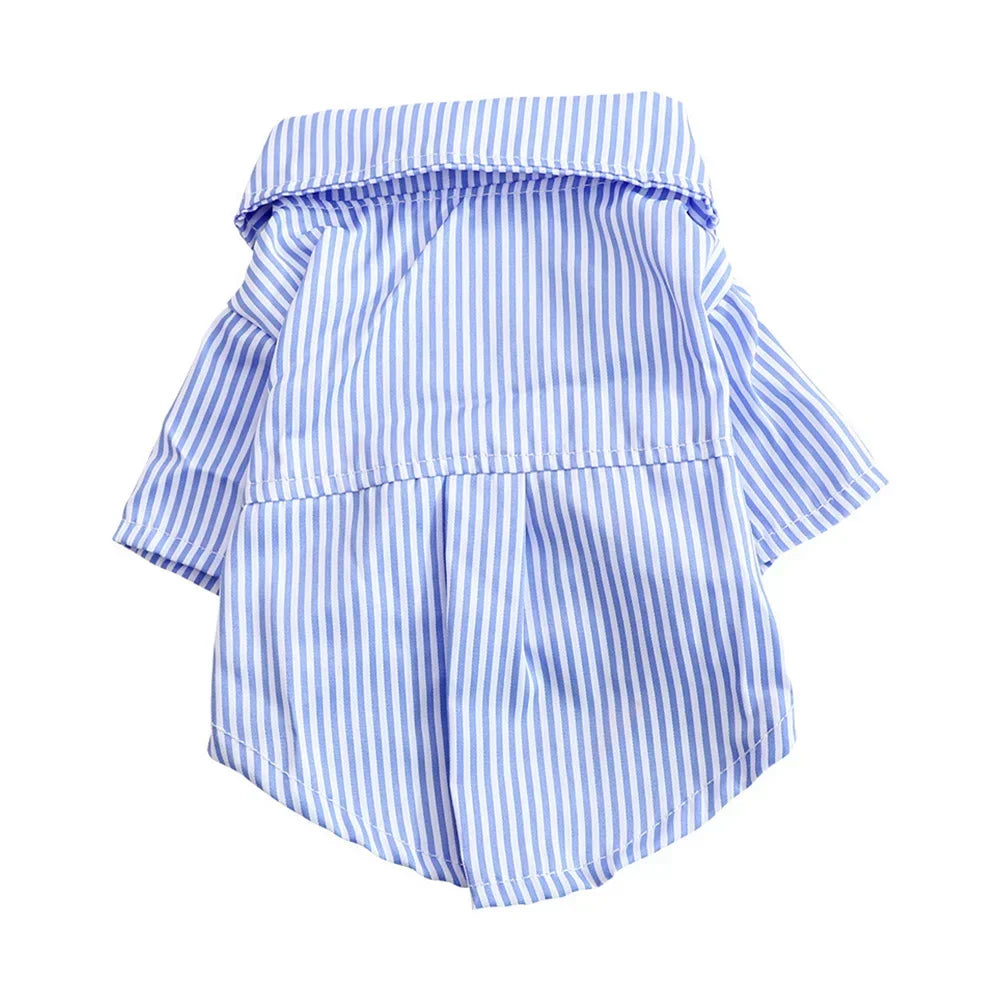 Fashion Pet Dog Clothes Bowknot Striped Shirts for Cat Dogs Cosplay Clothing Thin Summer Pet Costume Chihuahua Pet Supplies