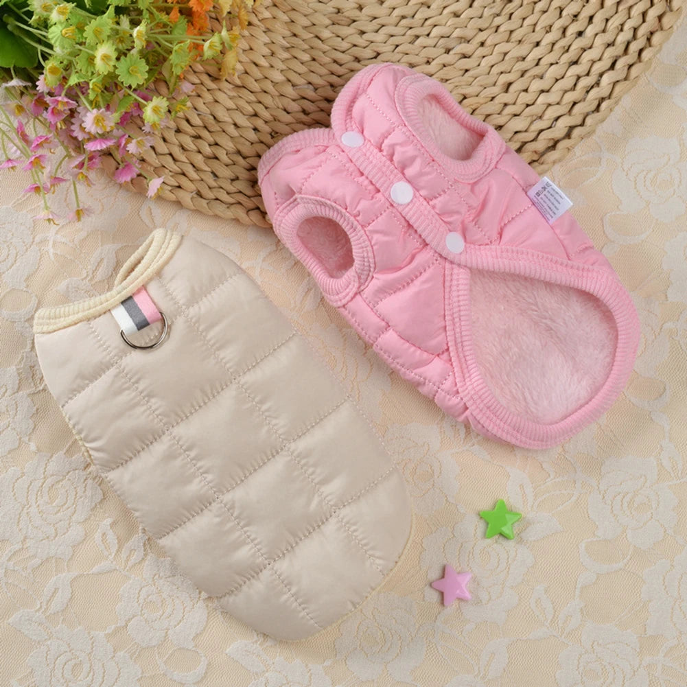 XS-2XL Winter Warm Cotton Dogs Vest Coats For Small Medium Dog Clothing Puppy Kitten French Bulldog Chihuahua Pet Dogs Clothes