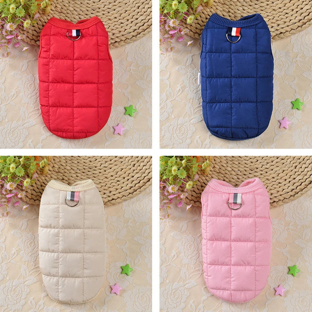 XS-2XL Winter Warm Cotton Dogs Vest Coats For Small Medium Dog Clothing Puppy Kitten French Bulldog Chihuahua Pet Dogs Clothes