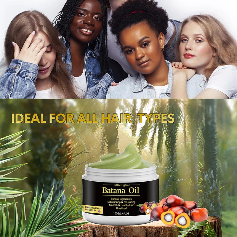 Natural Organic Batana Oil For Hair Growth And Thickness Eliminates Split Ends Moisturize Repair Hair Women Men Hair Loss Care