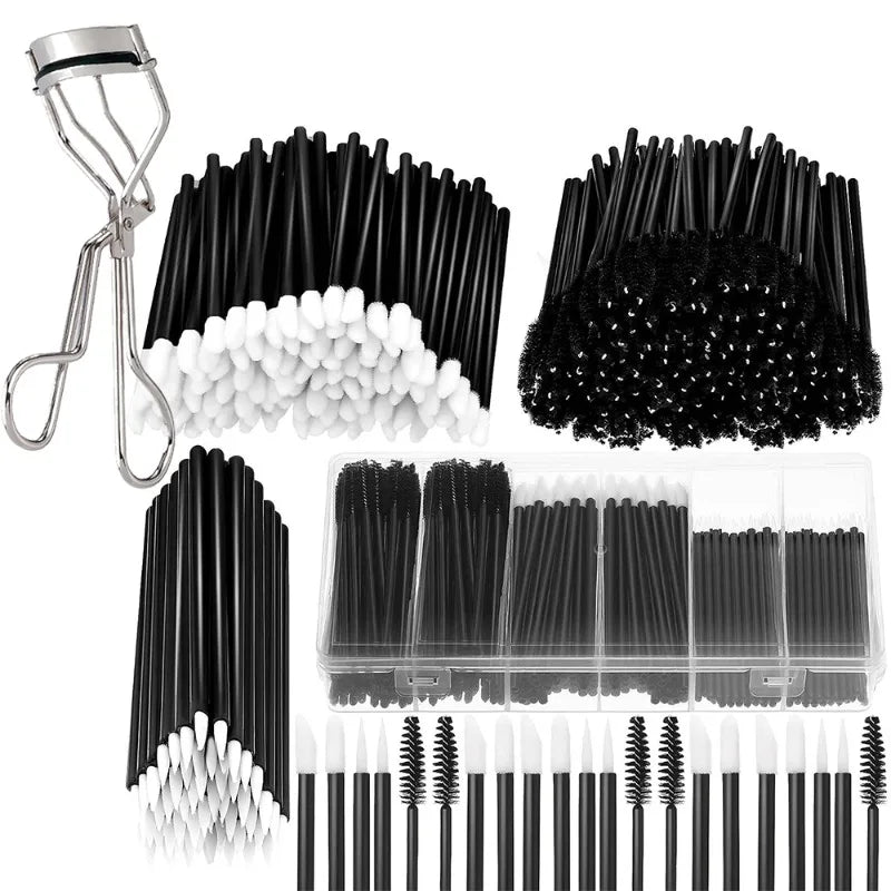 281 pcs Makeup Accessories with Makeup Applicators Triangle Disposable Lip Applicators, Eyeliner Brushes Makeup Tools