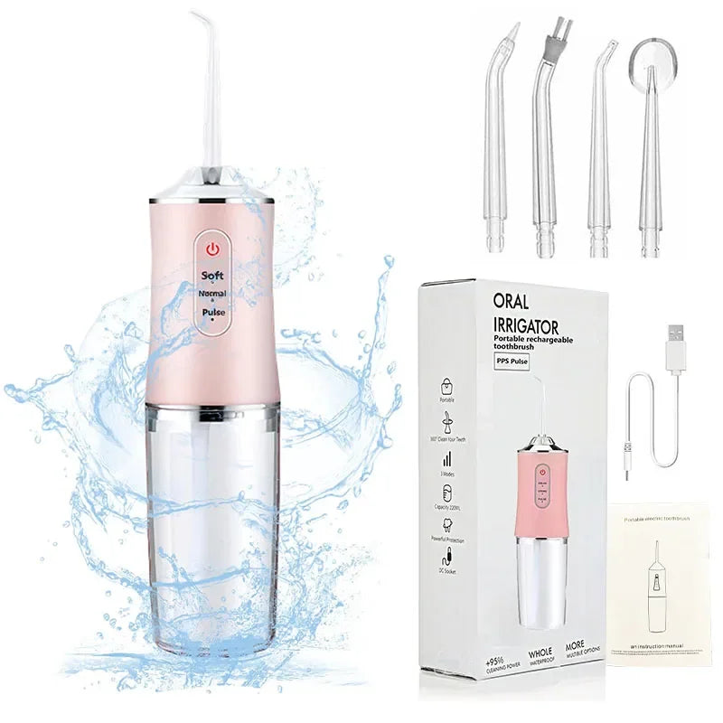 Ipx7 Waterproof Toothbrush Combo Replacement Tips Teeth Cleaning Retainer Cleaner Electric Oral Irrigator Water Dental Flosser