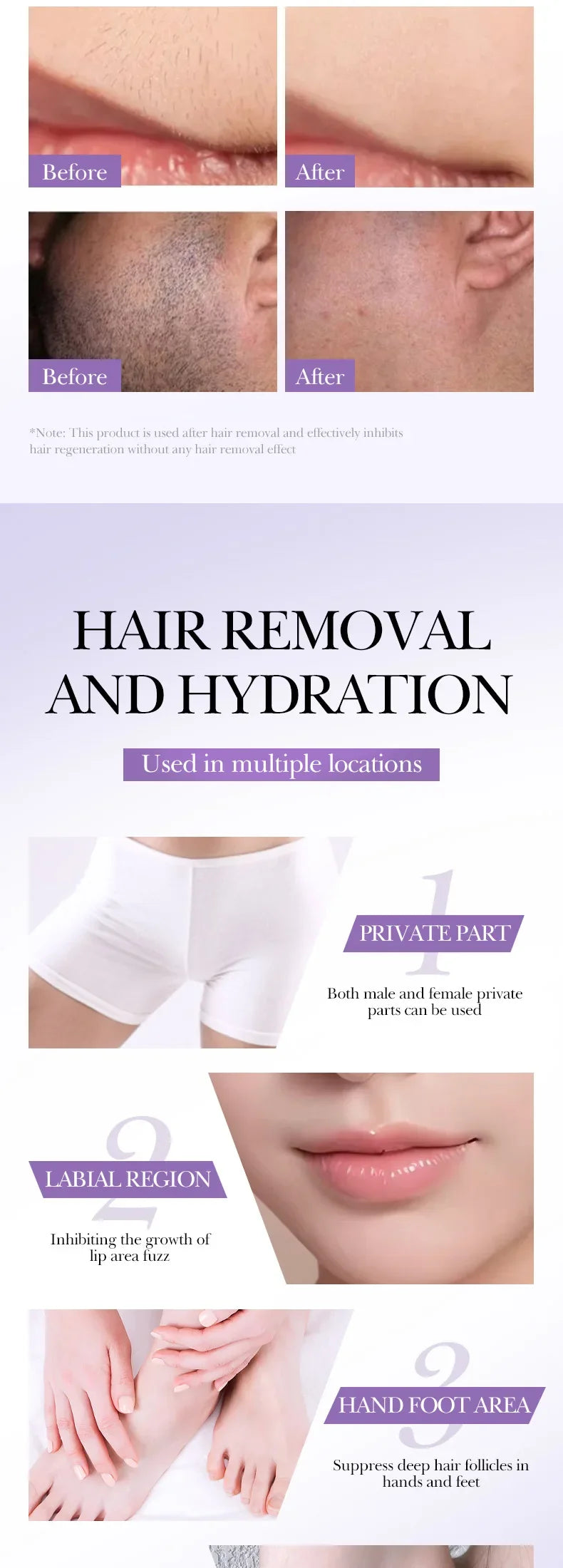 Hair Removal Cream Inhibits Hair Growth Whitening Safe Gentle Spray Effectively Remove Armpit Knee Leg Hair Skincare Products