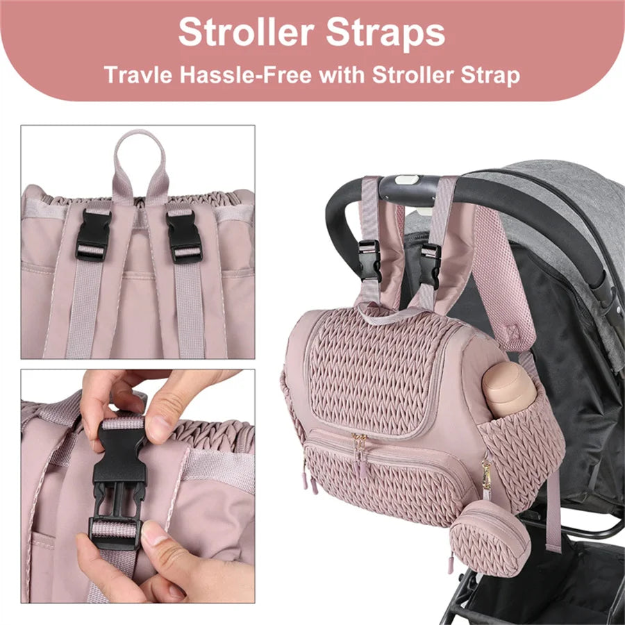 Mommy Bag Large Capacity Organizer For Baby Diapers Outdoor Stroller Hanging Bags Maternity Women Fashion Backpack Lightweight