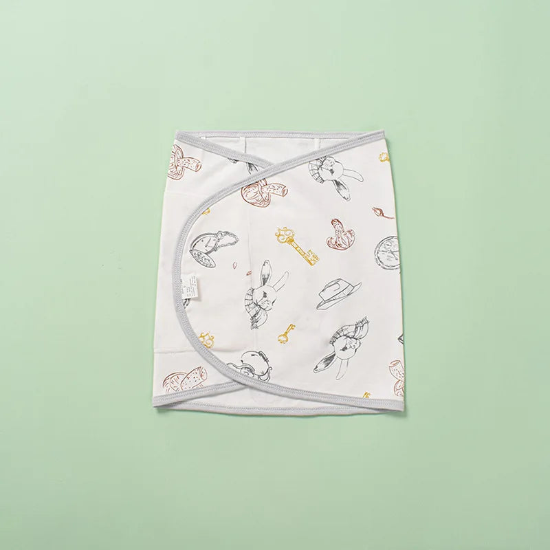 Baby Swaddle Blanket 0-6 Months Strap Protect Belly Baby Sleeping Blanket Wrap for New Born Thin-style for Summer