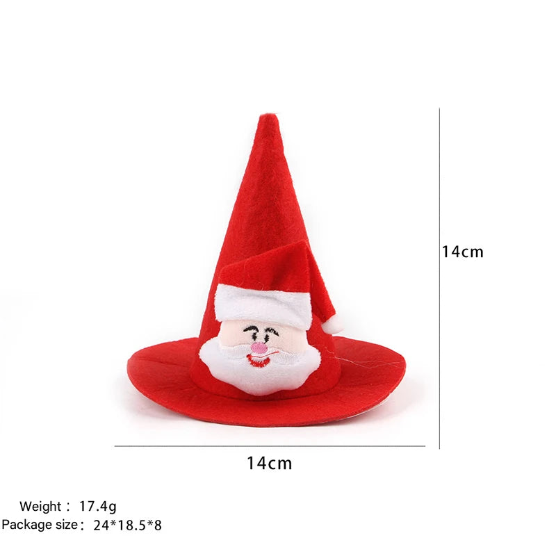 Pet Dog Cat Santa Hat Christmas Costume Accessories Small Dogs Cats Winter Warm for Holloween Holiday Christmas Party Photos