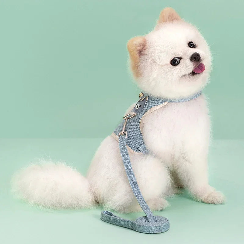 Pet Dog Harness Lead Leash Set Adjustable Puppy Kitten Vest Harness Small Medium Dog Cat Collar Chihuahua Pet Dog Accessories